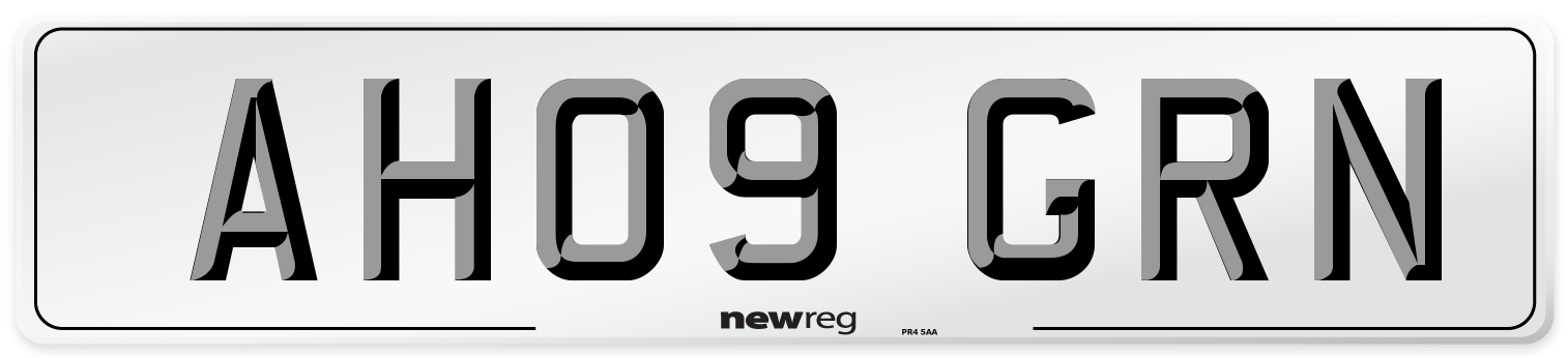 AH09 GRN Number Plate from New Reg